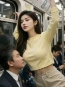 展示7 電車 AI 美女 short 第七個影片